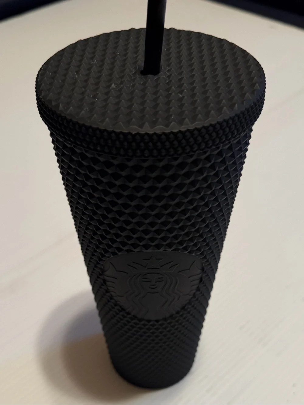 Starbucks Matte Black Textured Tumbler with Straw